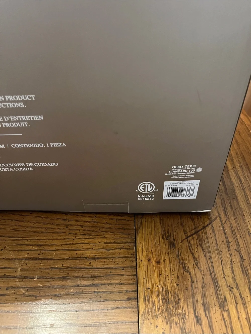 UGG Dawson Oversized Electric Heated Throw in Chocolate, new with tags